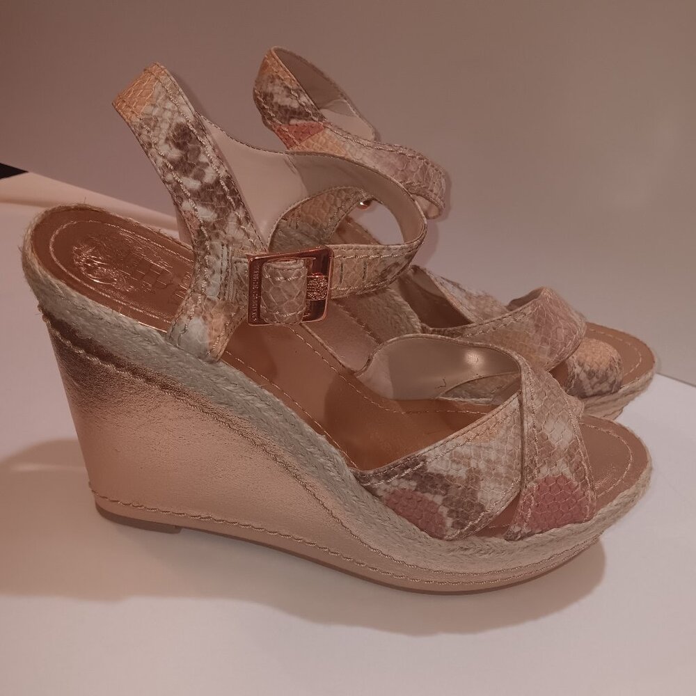 Women's Vince Camuto Wedges- Size 9 Multi Color- Multi Color/Rose Gold